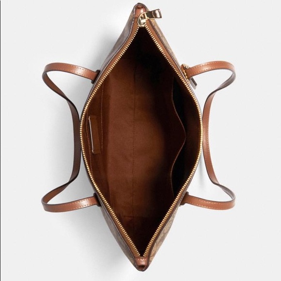 Coach Zip Top Tote Signature Canvas - Picture 2 of 7